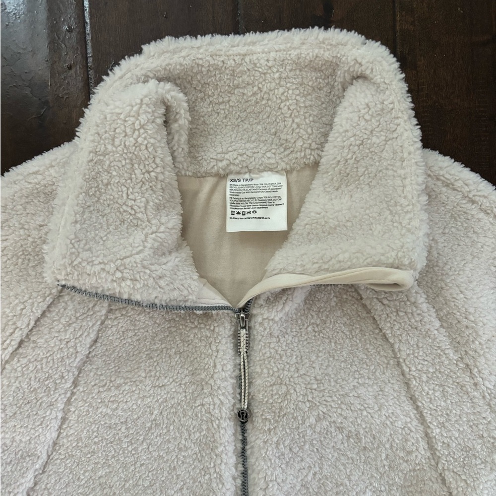 Lululemon Scuba Oversized Half-Zip Fleece Hoodie White XS/S (special edition) - Picture 2 of 4